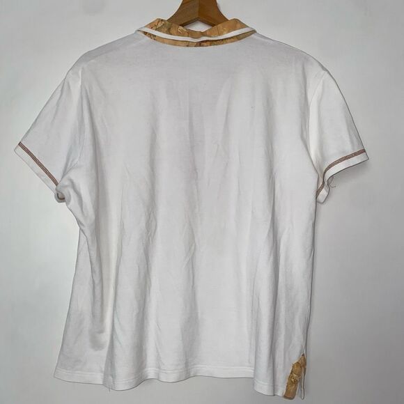 DONNAVVENTURA BY ALVIERO MARTINI 1A CLASSE White Polo Size Medium*, MSRP $191 - Picture 6 of 16